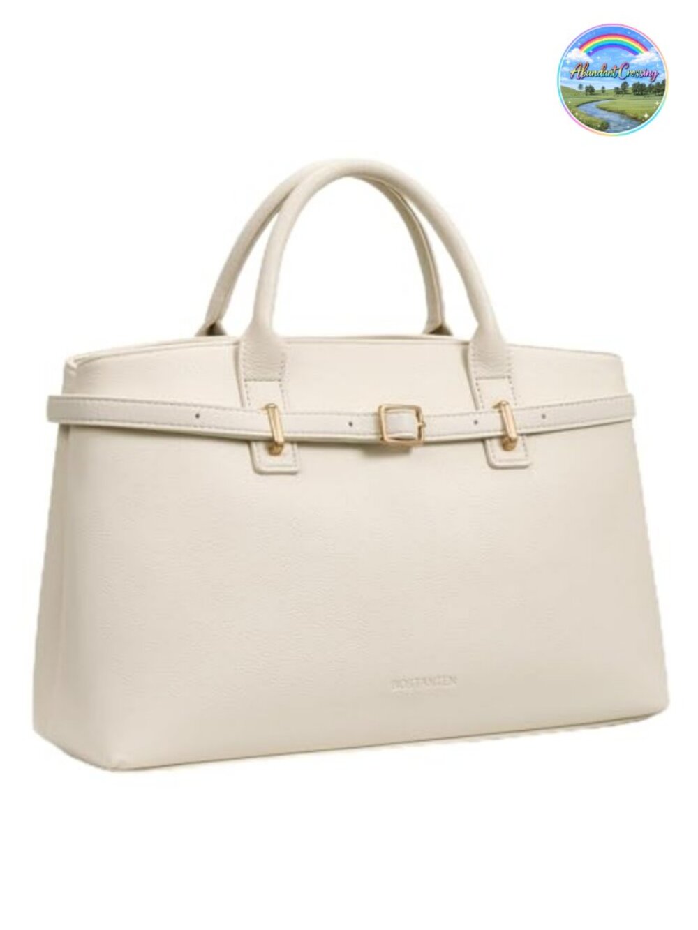 Vegan Leather Satchel Handbag Medium Work Tote Crossbody Purse